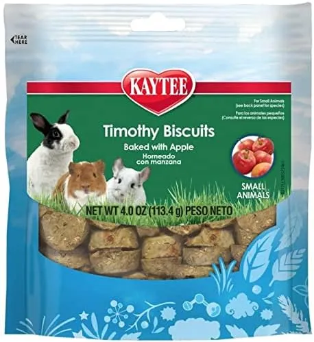 Kaytee (6 Pack Timothy Hay Baked Apple Small Animal Treats, 4-Ounce