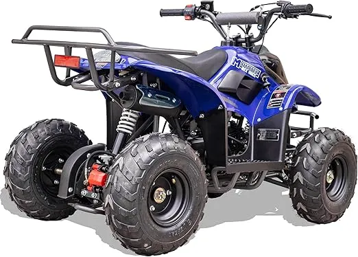 MotoTec Rex 110cc 4-Stroke Kids Gas ATV Blue 49x29x32"