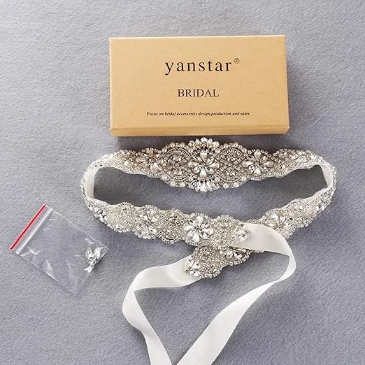 Bridal Belt for Women Dress,Wedding Dress Belt for Bride Crystal Rhinestone Sash Wedding Belt