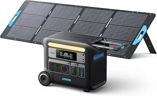 Anker SOLIX F2000 Portable Power Station, PowerHouse 767, 2048Wh GaNPrime Solar Generator with 200W Solar Panel, LiFePO4 Batteries, 4 AC Outlets Up to 2400W for Home, Power Outage, Outdoor Camping