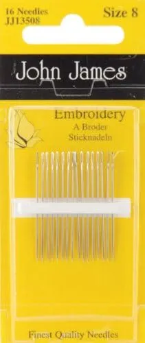 Crewel/Embroidery Hand Needles-Size 8 16/Pkg