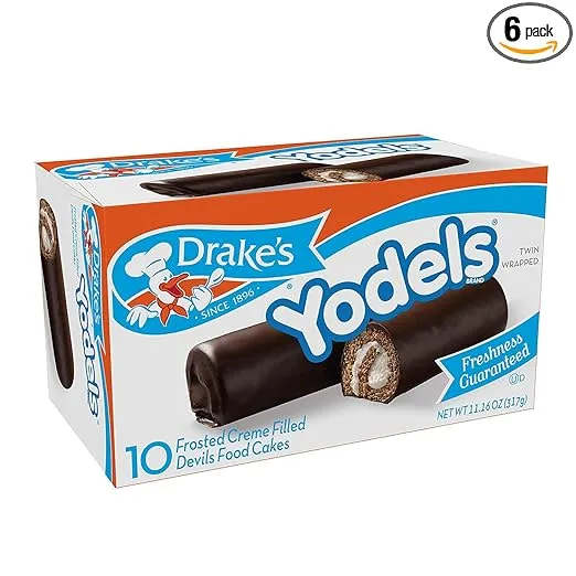 Drake's Yodels, 1.1 oz Cake Rolls, 6 Boxes