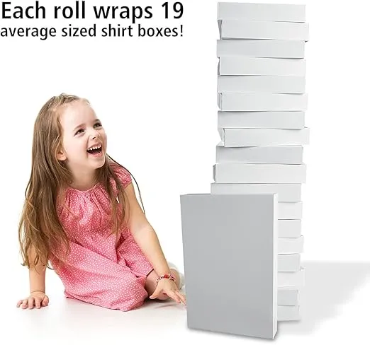 Current Merry Christmas Script Rolled Wrapping Paper - Premium Jumbo 23-Inch x 32-Foot Gift Wrap Roll, 61 Square Feet Total