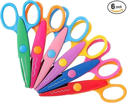 Mr. Pen- Craft Scissors Decorative Edge, 6 Pack, Craft Scissors, Zig Zag Scissors, Decorative Scissors, Scrapbooking Scissors, Fancy Scissors, Scissors for Crafting, Pattern Scissors, Design Scissors