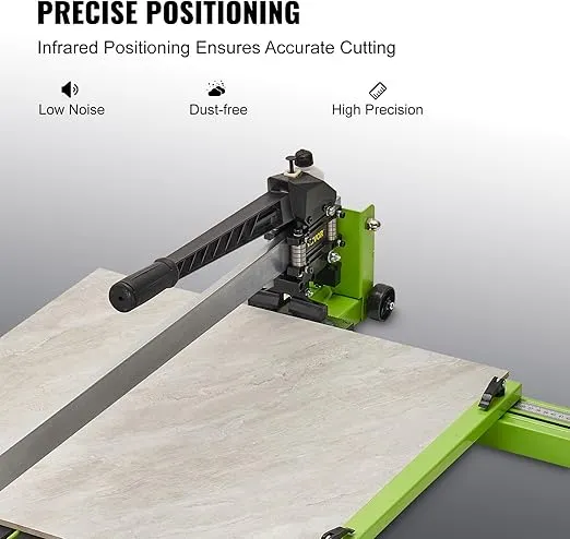 VEVOR Tile Cutter 32 Inch Manual Tile Cutter 1.4 Inch Tile Cutting Machine Ceramic Porcelain Tile Cutter w/Laser Guide All-Steel Frame and Bonus Spare Cutter Wheels Tile Cutter Hand Tool