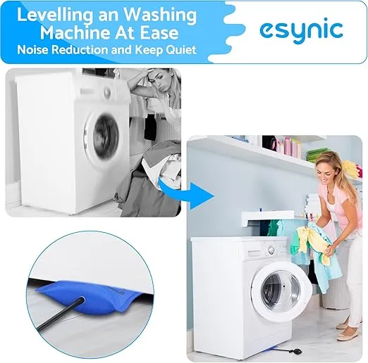 eSynic 2Pack Durable Air Wedge Bags Reliable Air Wedge Pump Up Bags Anti-slip Air Wedge Winbags Load-bearing 300lbs/136kg Air Lifting Tools with 4 Wedges for Door Window Washing Machine Installation