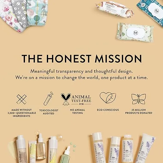 The Honest Company Foaming Bubble Bath | Gentle for Baby | Naturally Derived, Tear-free, Hypoallergenic | Lavender Calm, 12 fl oz