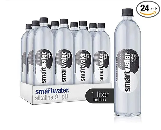 smartwater Alkaline 9+ph, 33.8 Fl Oz Bottles, 12 Count ( Pack of 2 ) Total 24 Count