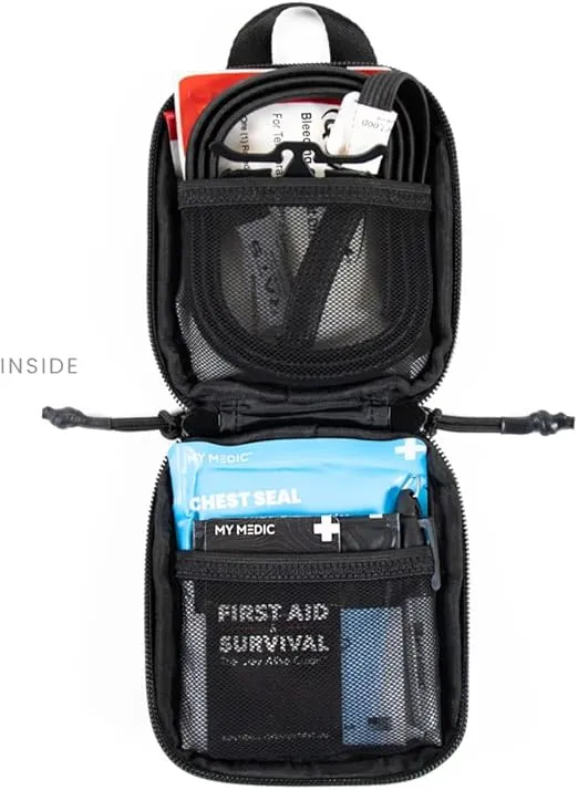 My Medic Everyday Carry First Aid Kit - Emergency Survival Essentials, Medical Supplies & Accessories Bag For Travel Car, Home, Boat, Camper or Backpack - Gray