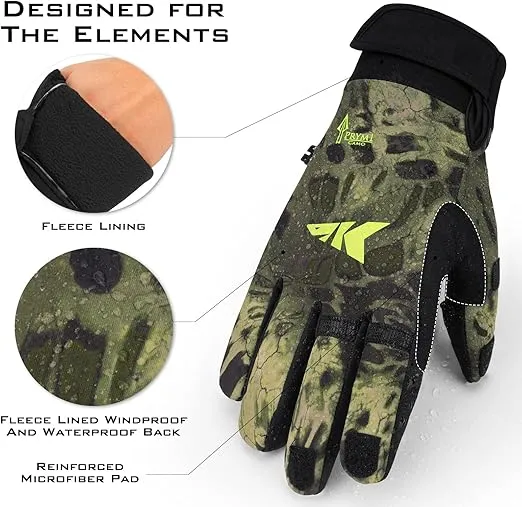 KastKing Mountain Mist Fishing Gloves – Cold Winter Weather Fishing Gloves – Fishing Gloves for Men and Women – Ideal as Ice Fishing, Photography, or Hunting Gloves