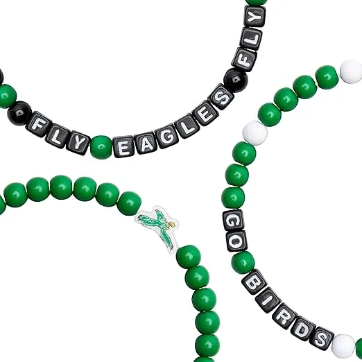 FOCO NFL unisex-adult NFL Team Logo Officially Licensed 3-Pack Beaded Friendship Bracelets