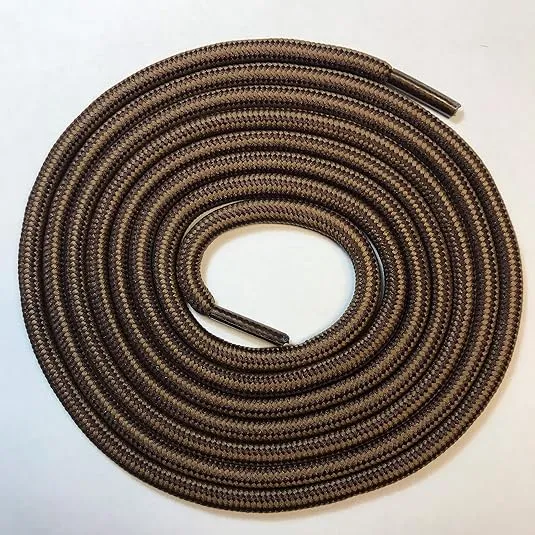 B&Q 3 Pairs Heavy Duty Round Boot Laces Shoelaces for Hiking Walking Construction Safety Work Boots Shoes