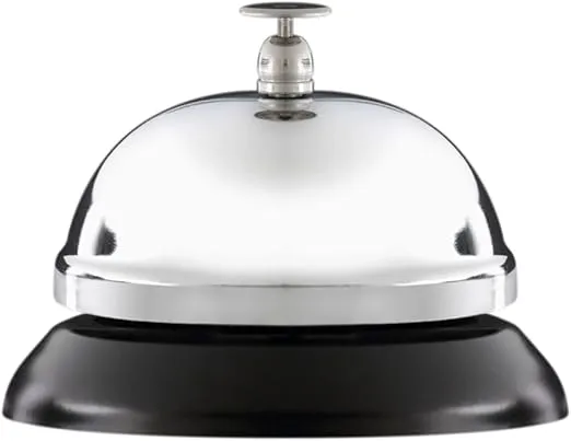 Universal Call Bell, 3.34 inch Diameter, black: silver (10000)