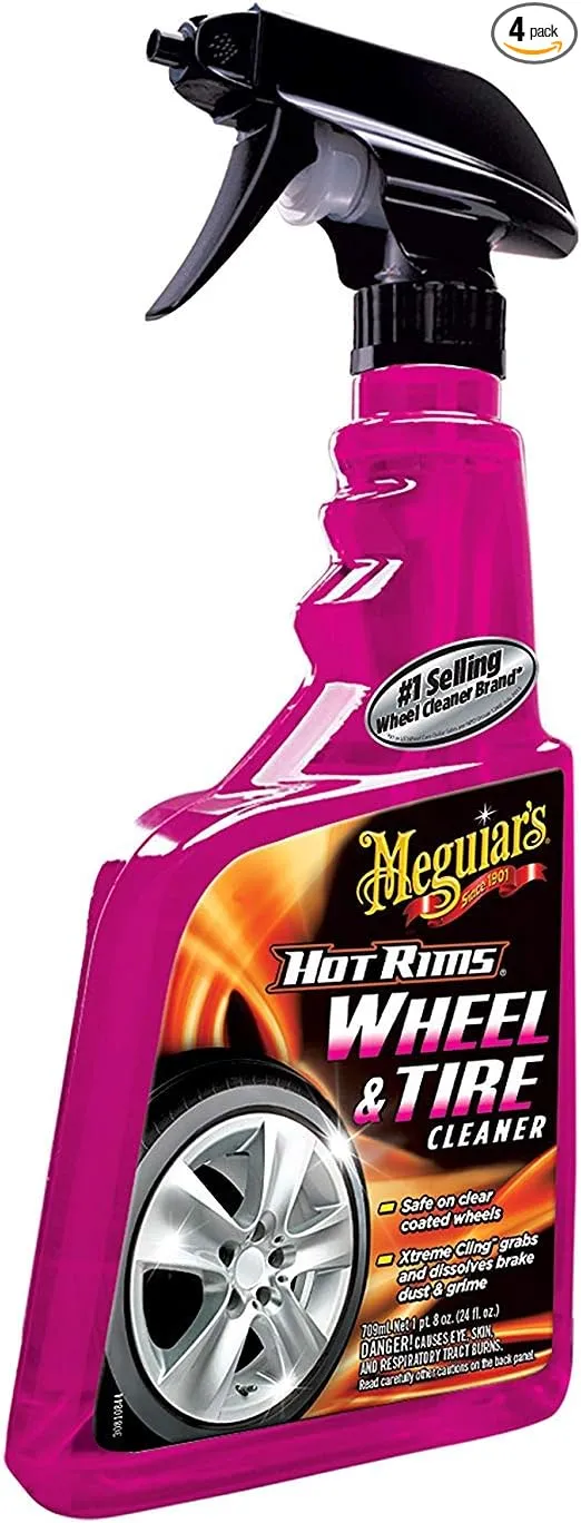 Meguiar's G9524 Hot Rims Wheel Cleaner - 24 oz. 4 Pack