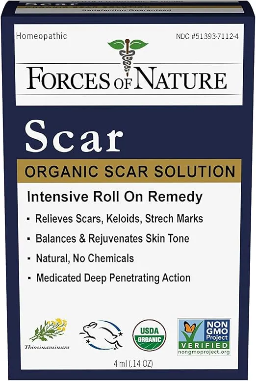 Forces Of Nature, Medicine Scar Control Rollerball Organic, 0.14 Fl Oz