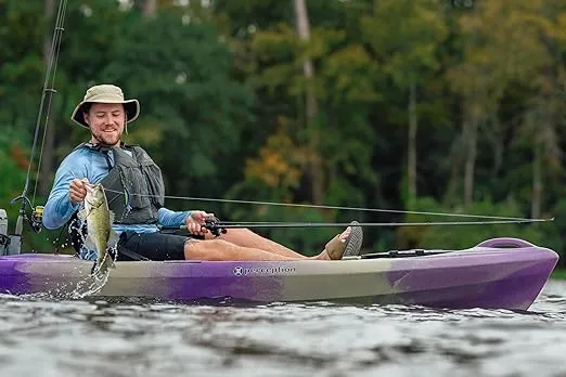 Perception Kayaks Perception Pescador 10 | Sit on Top Fishing Kayak with Front Storage Well | Large Rear Storage and Dual Rod Holders | 10'
