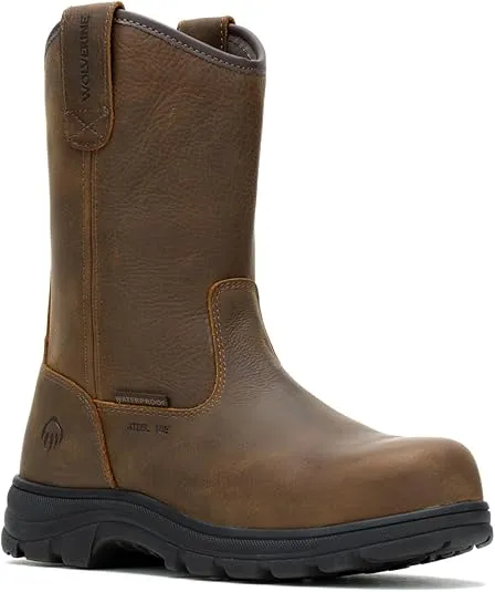 WOLVERINE Men's Carlsbad Waterproof Steel Toe Wellington Construction Boot