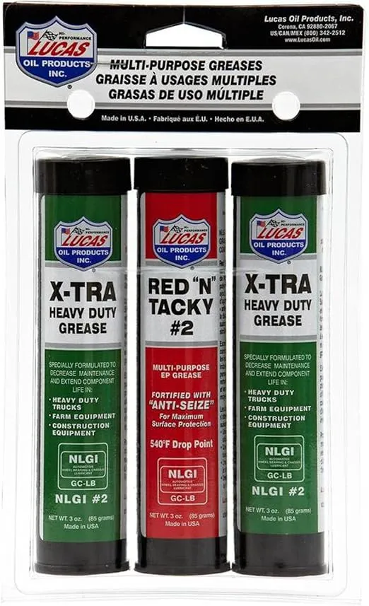Lucas Oil Products 3-Count Grease Combo Pack Hardware Lubricants Effective Corrosion Protection Excellent Water Resistance