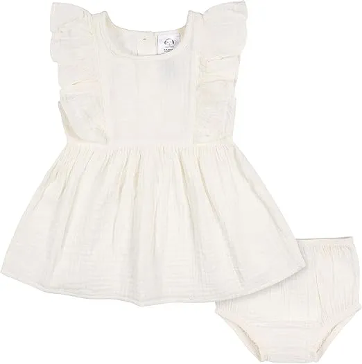 Gerber Baby Girls' 2 Piece Dress and Diaper Cover Set