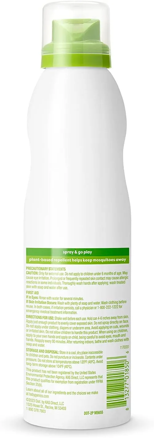 Babyganics Kids Continuous Insect Spray 5oz, 2 Pack
