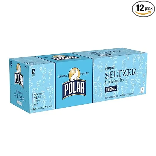 Polar Beverages Seltzer Water Original, 12 fl oz cans, 12 pack