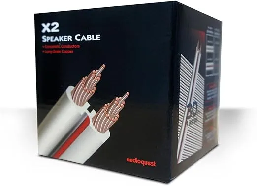 AudioQuest X-2 bulk speaker cable - 14 AWG 30' (9m) spool - gray jacket