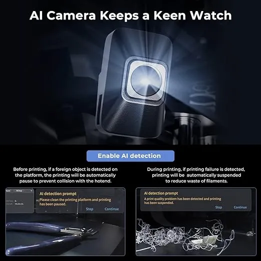 Official K1 AI Camera for CREALITY, 3D Printer Camera Compatiable with Creatily K1/K1 MAX, HD Quality,AI Detection, Time-Lapse Filming, Real-time Viewing, Easy Install