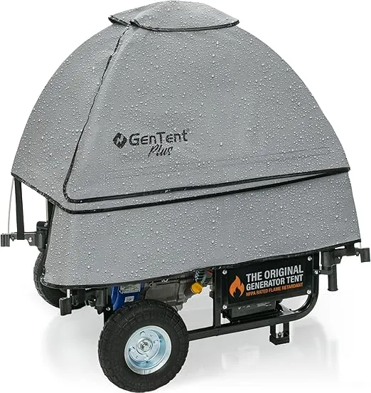 GenTent Generator Running Cover - Universal Kit (Plus, Grey) - for Open Frame Portable Generators