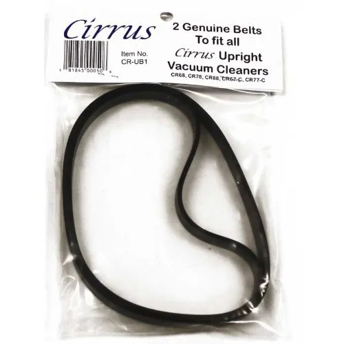 Genuine Cirrus Replacement Upright Vacuum Belts for Cirrus Models CR68, CR78, CR88, CR89, CR99, CR9100, CR69A, CR79, CR67C, CR69, CR77C and ProGrade P8000, P8500, P8500A, P9000 | Pack of 2