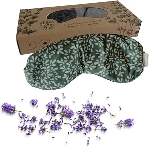 Lavender Weighted Eye Pillow for Sleeping & Meditation, Yoga Eye Mask Filled w/Lavender, Aromatherapy Eye Pillow-Hot or Cold – Headache Relief Sleep Mask Relaxing Gift for Women, Mom & Dad.