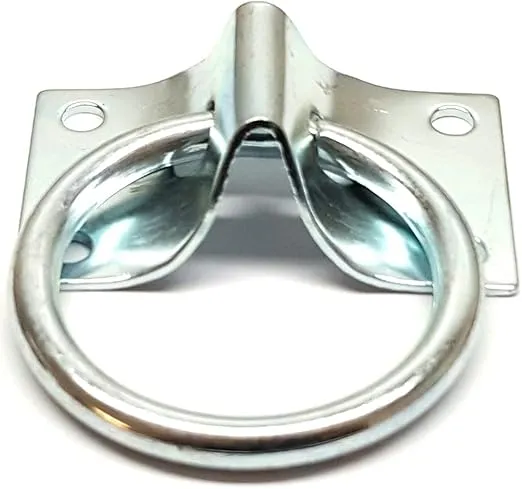 Barn and Stable Cross Tie Plate with 2" Cross Tie Ring - Equestrian and Livestock Tie Off
