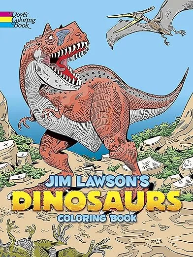 Jim Lawson's Dinosaurs Coloring Book (Dover Dinosaur Coloring Books)