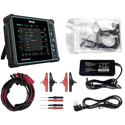Micsig Oscilloscope SATO1004, Portable Handheld Automotive Oscilloscope with 4 Channels 100Mhz Bandwidth 1GSa/s Sampling Rate, 8" Touch Screen Tablet Oscilloscope