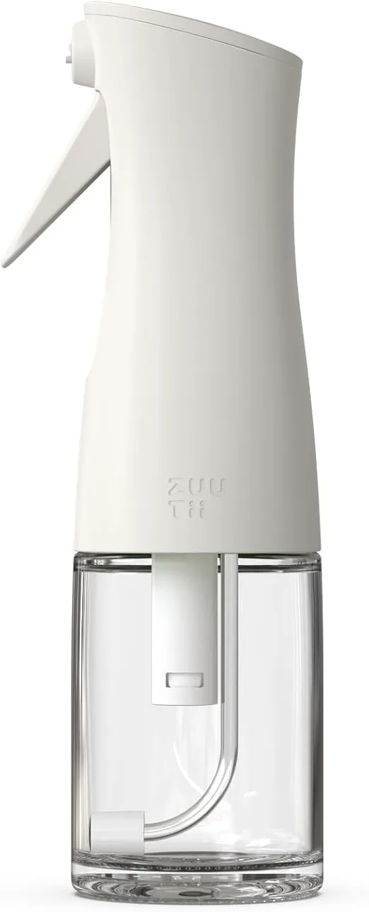 Zuutii Oil Sprayer for Cooking, 170ml Olive Oil Sprayer Mister, Olive Oil Spray Bottle for Salad, BBQ, Continuous Spray with Portion Control, Kitchen Baking, Roasting,Hairstyling,Light Cream
