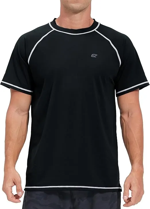 Men's Swim Shirts Rash Guard UPF 50+ UV Sun Protection T-Shirt Quick Dry Fishing Beach T Shirts