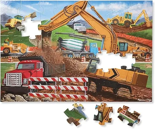 Melissa & Doug Building Site Jumbo Jigsaw Floor Puzzle - 48 pcs - FSC Certified