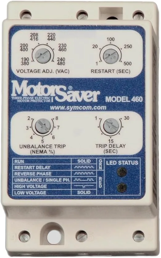 Voltage Monitor, 3-phase, 190-480VAC or 475-600VAC, 50/60Hz
