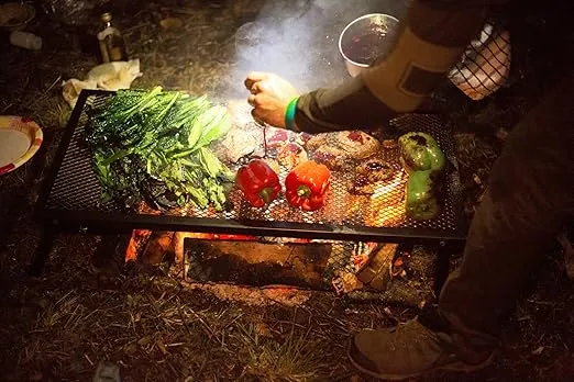 Camp Chef Lumberjack Over Fire Grill - Steel Campfire Grill for Outdoor Cooking Equipment & Camping Gear & Accessories - 18" x 36"