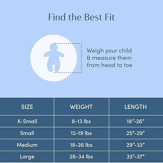 SleepingBaby Zipadee-Zip Transitional Swaddle Sack, 3-6 Month - Roomy Zipper Swaddle for Easy Diaper Changes and Proper Hip Development - Baby Swaddle Sack, X-Small - Classic Teal