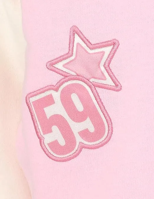 Barbie Girls French Terry Varsity Bomber Jacket Little Kid to Big