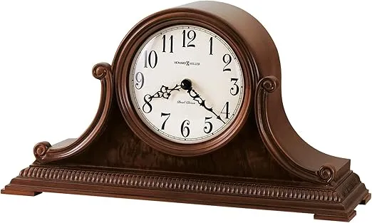 Howard Miller Albright Mantel Clock 635-114 Windsor Cherry with Quartz & Dual-Chime Movement