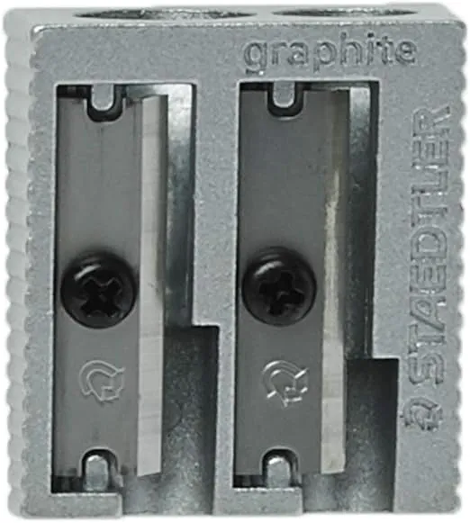 Staedtler Metal Sharpener, Double Hole for Pencils and Colored Pencils, 1-Each (510 20BK)
