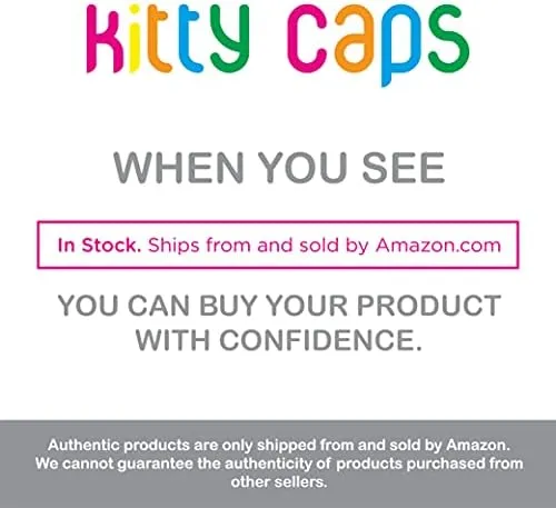 Kitty Caps Nail Caps for Cats Safe, Stylish & Humane Alternative to Declawing Stops Snags and Scratches, Medium (9-13 lbs), Black with Gray Tips & Baby Blue (Pack of 1)