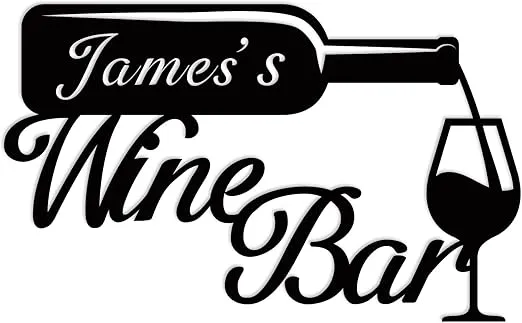 Personalized Wine Bar Sign, Custom Wine Bar Metal Wall Sign,Mother's Day Gift, Wine Glass Home Decor, Wine Decor, Wine Gifts, Wine Sign