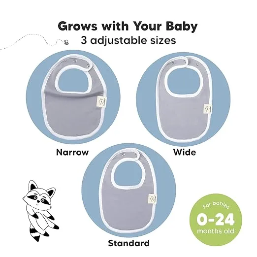 8-Pack Organic Baby Bibs for Boys, Girls - Soft Cotton Drooling and Teething Baby Bibs, Baby Girl Bibs, Baby Boy Bibs, Baby Drool Bibs for Baby Girl, Boy, Newborn Infant Bibs (Muted Pastel)