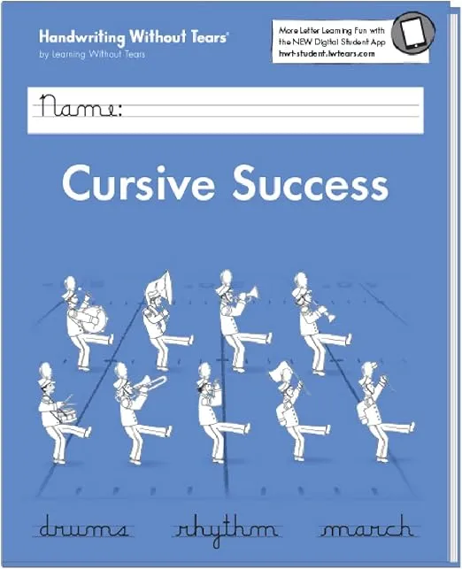 Learning Without Tears - Cursive Success Student Workbook, Current Edition - Handwriting Without Tears Series - 4th Grade Writing Book - Cursive Writing, Language Arts Lessons - For School or Home Use