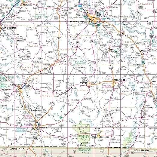 Rand McNally Easy to Read: Arkansas State Map