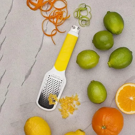 Microplane Ultimate Citrus Tool: The Perfect Lemon Zester & Garnish Cutter for Cocktails - Yellow