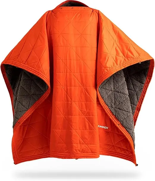 KAMMOK Mountain Blanket - Ultra-Plush Fleece, Water Resistant, Portable, Durable, Indoor/Outdoor Camp Blanket (84 in × 50 in) - Ember Orange