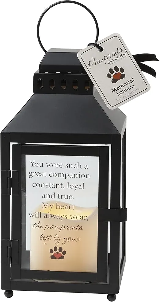 Metal Lantern - A Heartfelt Remembrance and Sympathy/Grieving Gift for Pet, Cat and Dog Lovers